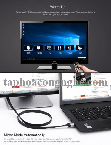 Ugreen 10284 3M màu Đen Cáp tín hiệu HDMI chuẩn 1.4 đầu góc 90 độ HD122 30010284